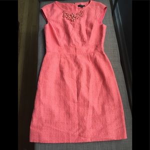 Tahari Petites Salmon Tweed Dress